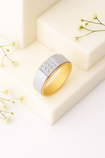 Load image into Gallery viewer, Royal Matte Elegance Men's Diamond Band