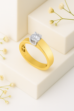 Load image into Gallery viewer, Eterna Seraph Scroll Solitaire Ring