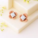 Load image into Gallery viewer, Blooming Elegance Floral Diamond Earrings