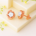 Load image into Gallery viewer, Rose Radiance Diamond Stud Earrings