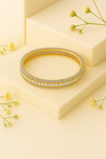 Load image into Gallery viewer, Sanskriti Radiant Diamond Gold Bracelet