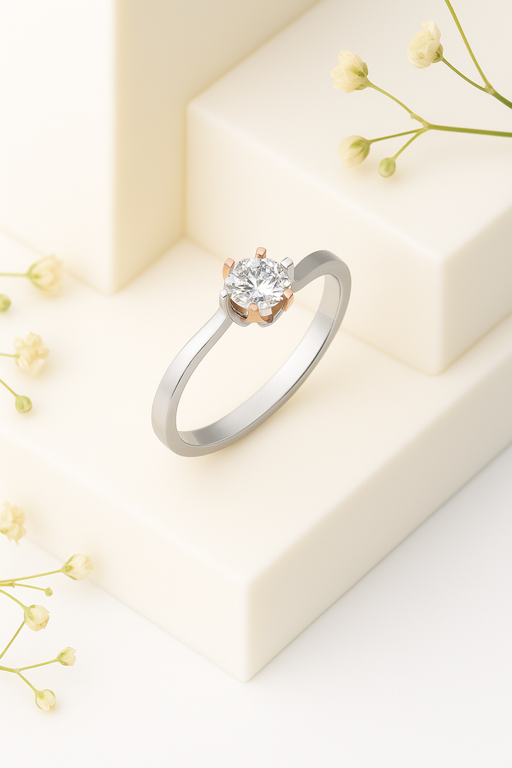 Eterna Aurora Two‑Tone Solstice Ring