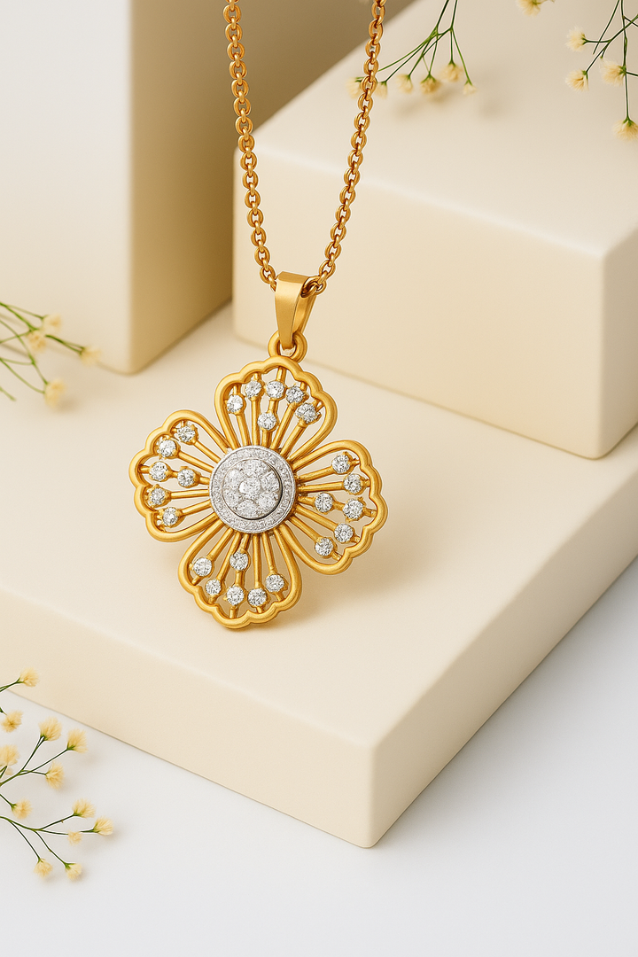 Blossom Radiance Gold Pendant