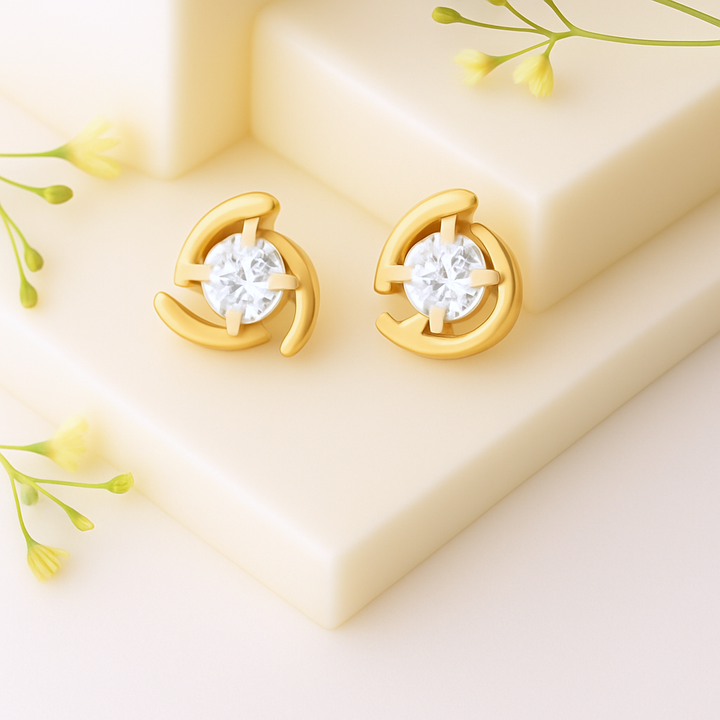 Aurora Gold Embrace Stud Earrings