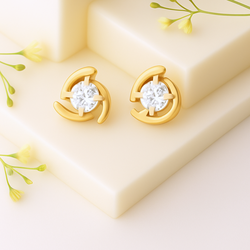 Aurora Gold Embrace Stud Earrings