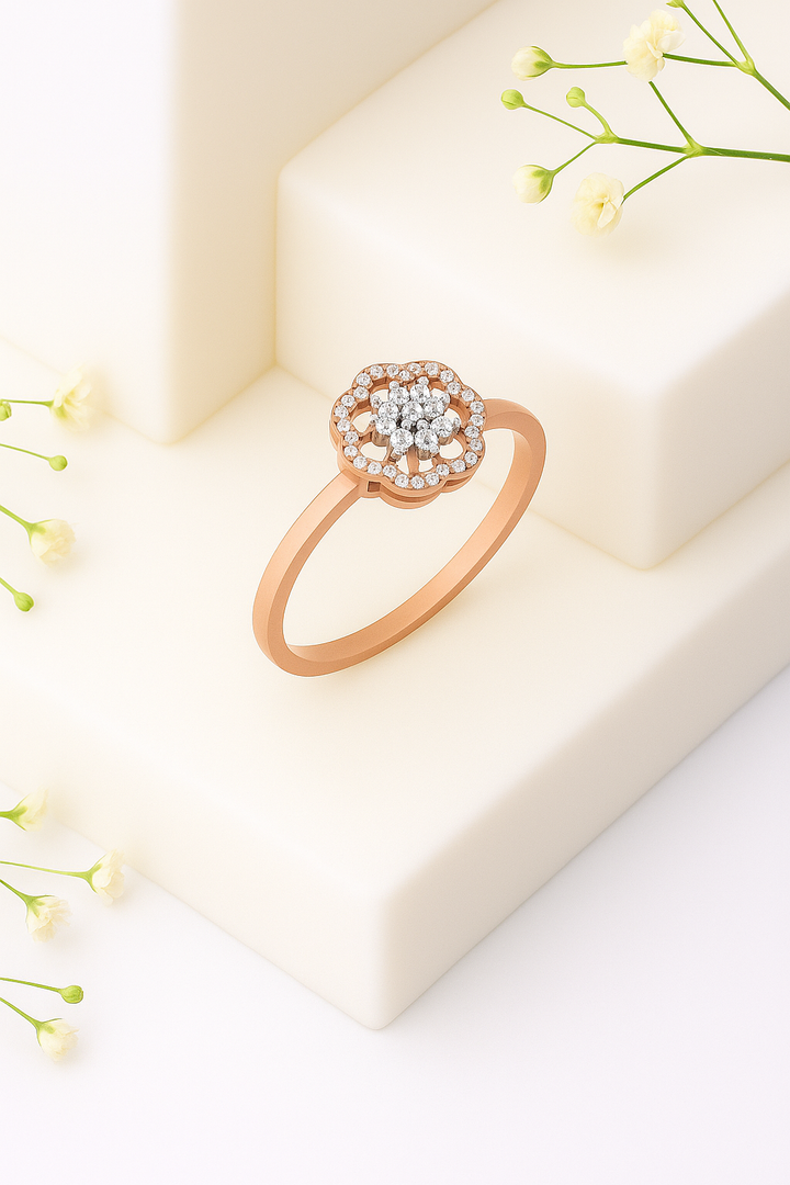 Blossom Radiance Rose Gold Diamond Ring