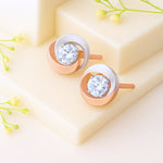 Load image into Gallery viewer, Harmony Twist Two-Tone Stud Earrings
