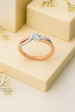 Load image into Gallery viewer, Harmony Wave Solitaire Ring

