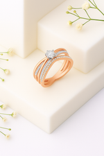 Load image into Gallery viewer, Infinity Embrace Rose Gold Diamond Ring
