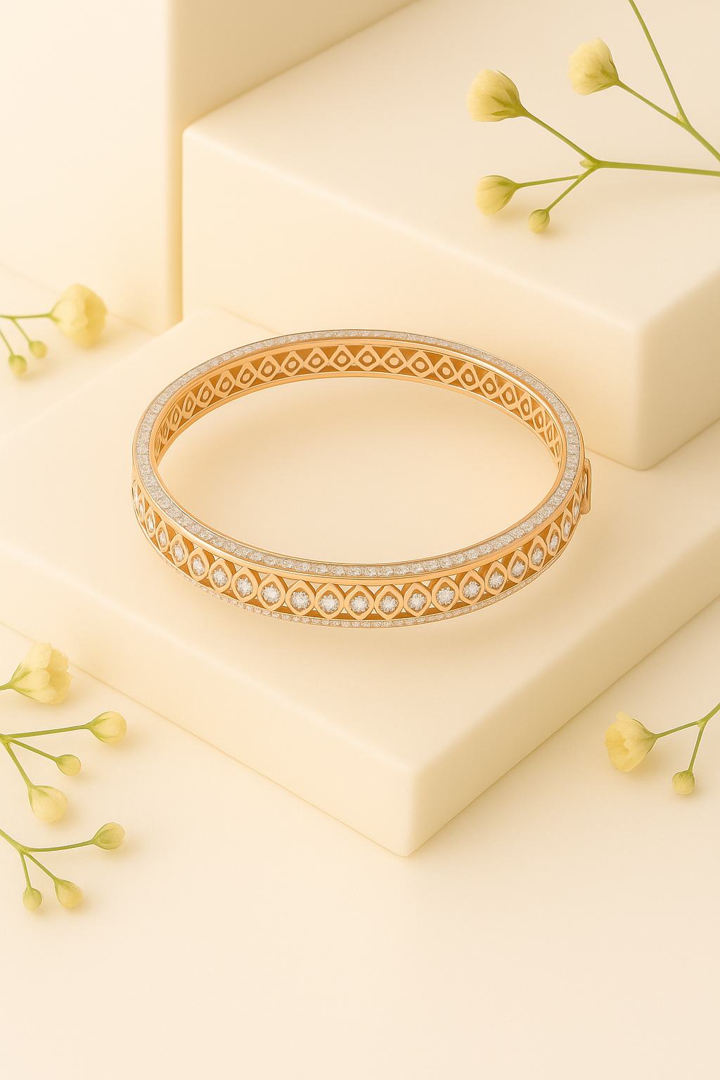 Regal Bloom Diamond Bangle