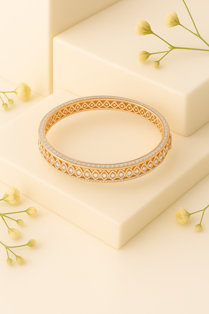 Regal Bloom Diamond Bangle