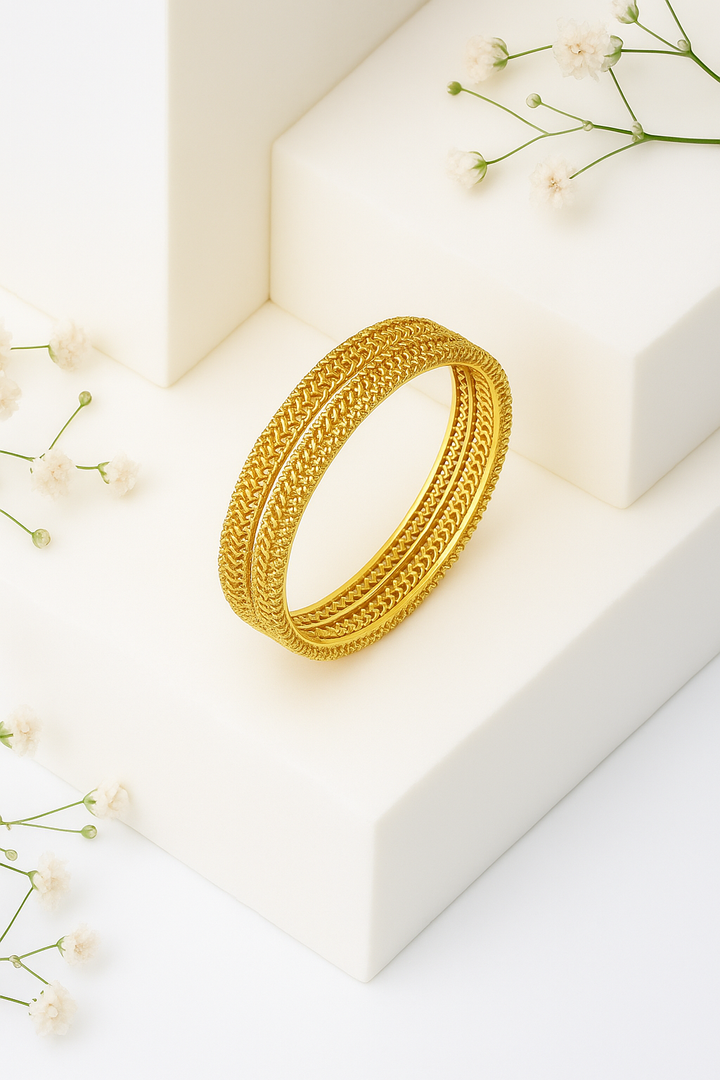 Sanskriti Woven Gold Bangles