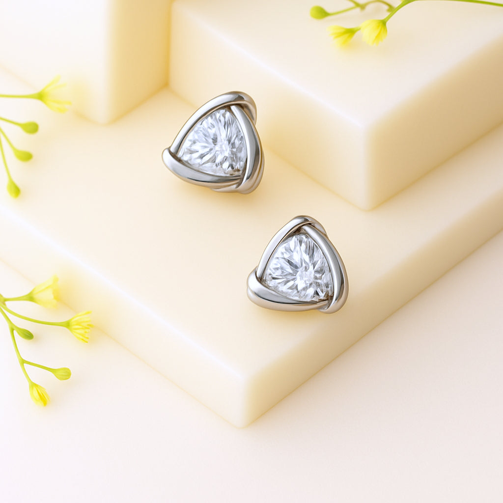 Trinity Ice Stud Earrings