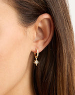 Load image into Gallery viewer, Gold In Starlight Hoops
