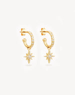 Load image into Gallery viewer, Gold In Starlight Hoops
