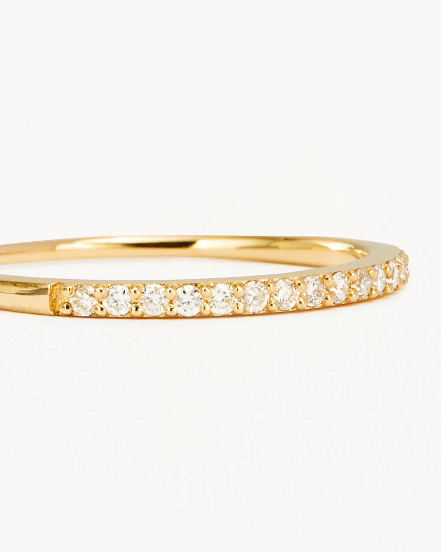 Gold Diamond Halo Ring