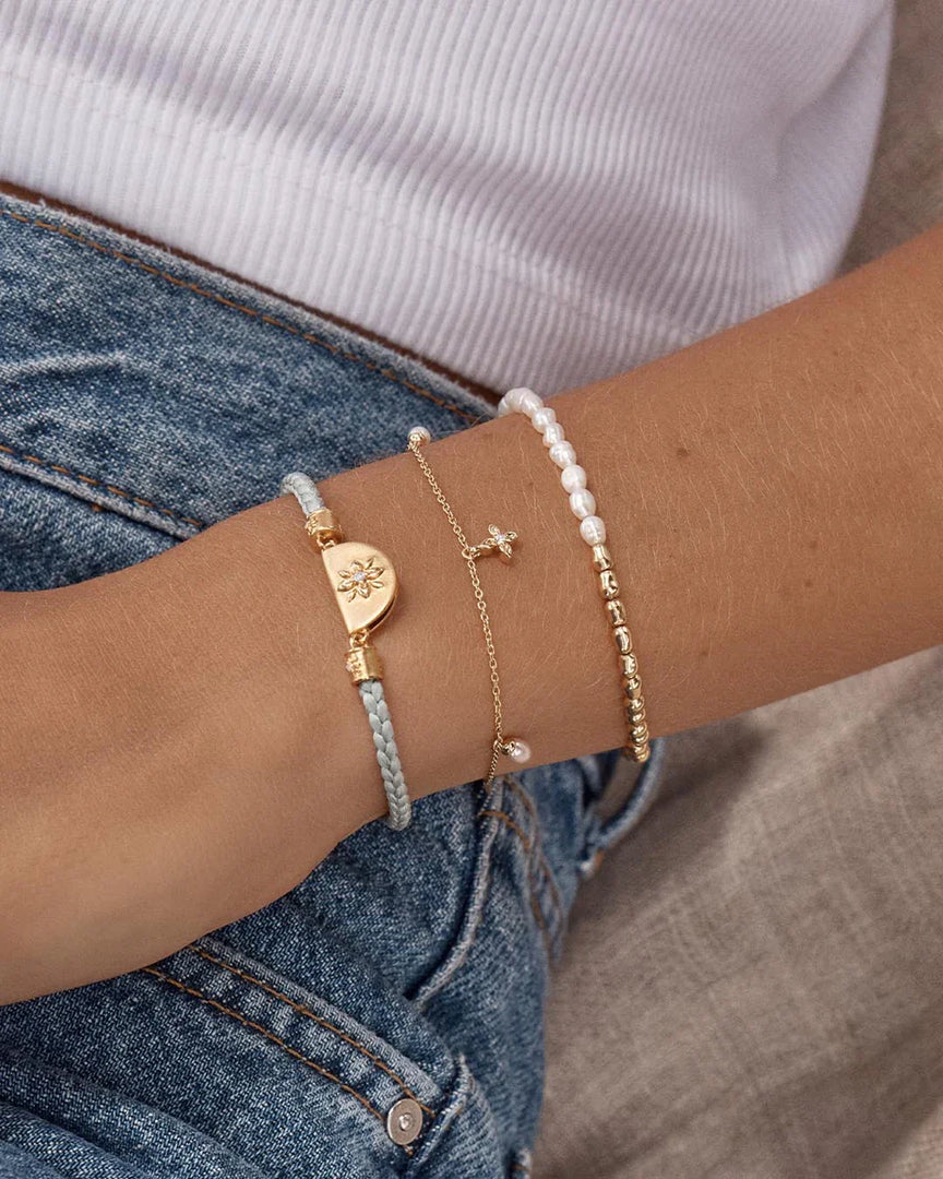 Lotus Blue Cord Bracelet